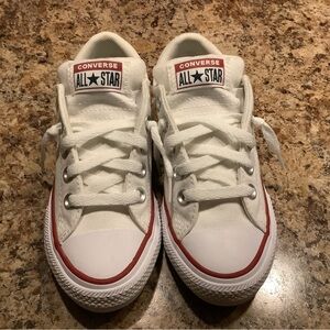 Classic Converse Kids White and Red Sneakers Toddler 12 Brand New